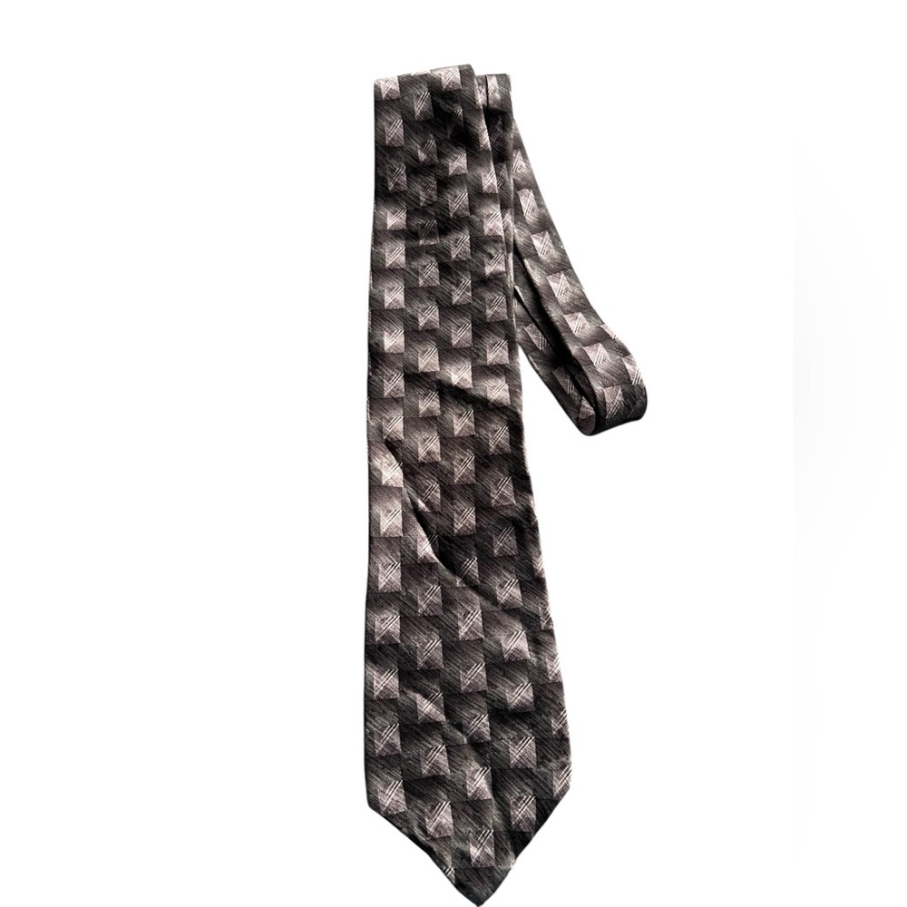 Croft & Barrow Men's olive green and tan silk tie